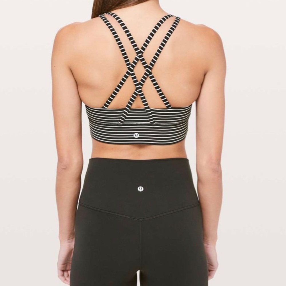 Lululemon Energy Long Line Bra Mod Stripe Size 6